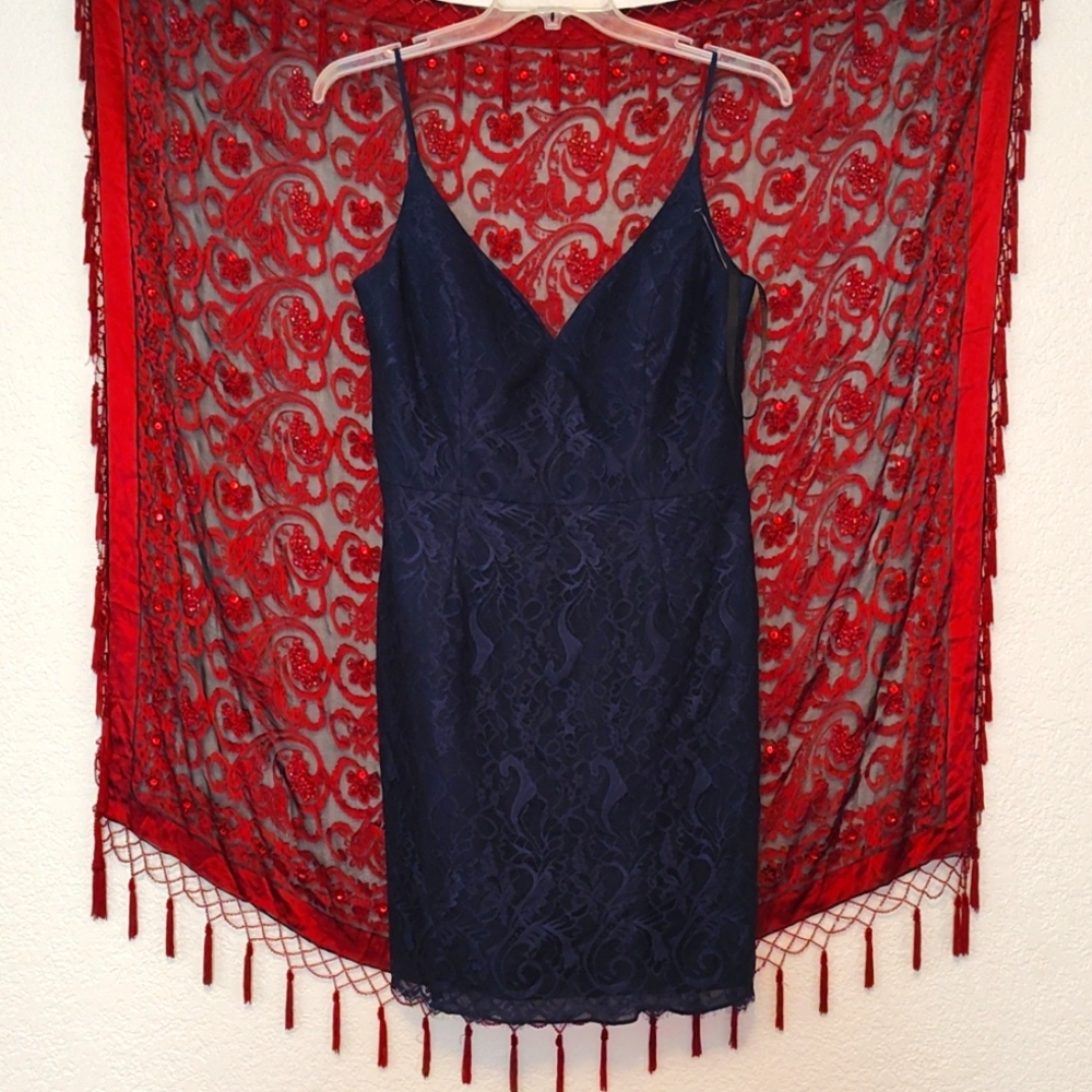 5862 Hayley Paige Occasion Size 14 Navy Lace